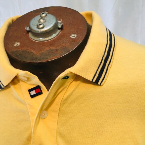Mens Tommy Hilfiger Coral Canyon Golf Short Sleeve Yellow Polo Shirt Size XL - Picture 7 of 13